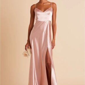 Birdy Grey Rose Gold Satin Bridesmaid Dress - Jay Style